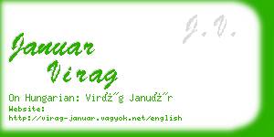 januar virag business card